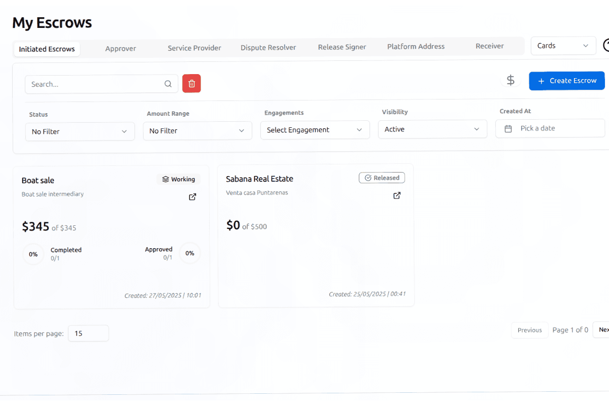 Trustless Work dApp screenshot