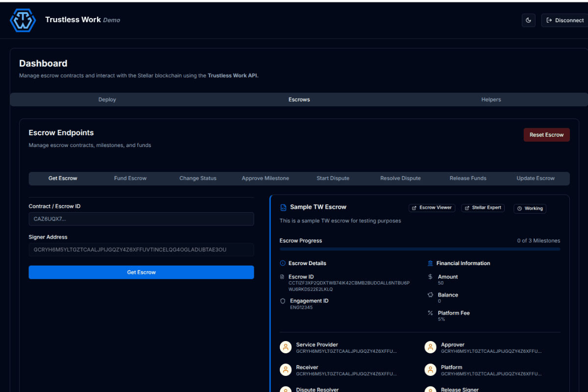 Developer Demo screenshot